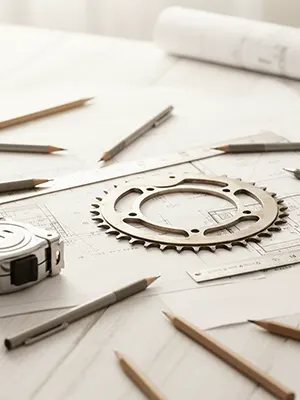 kolo zebate i olowki na projektach narzedzia od edukacji oop