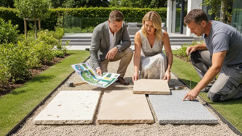 koncepcja pakiet wybor probek kamienia