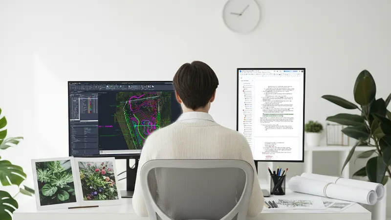 wdrozenie projektant przy biurku