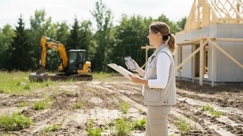 wizja lokalna projektant analizuje teren
